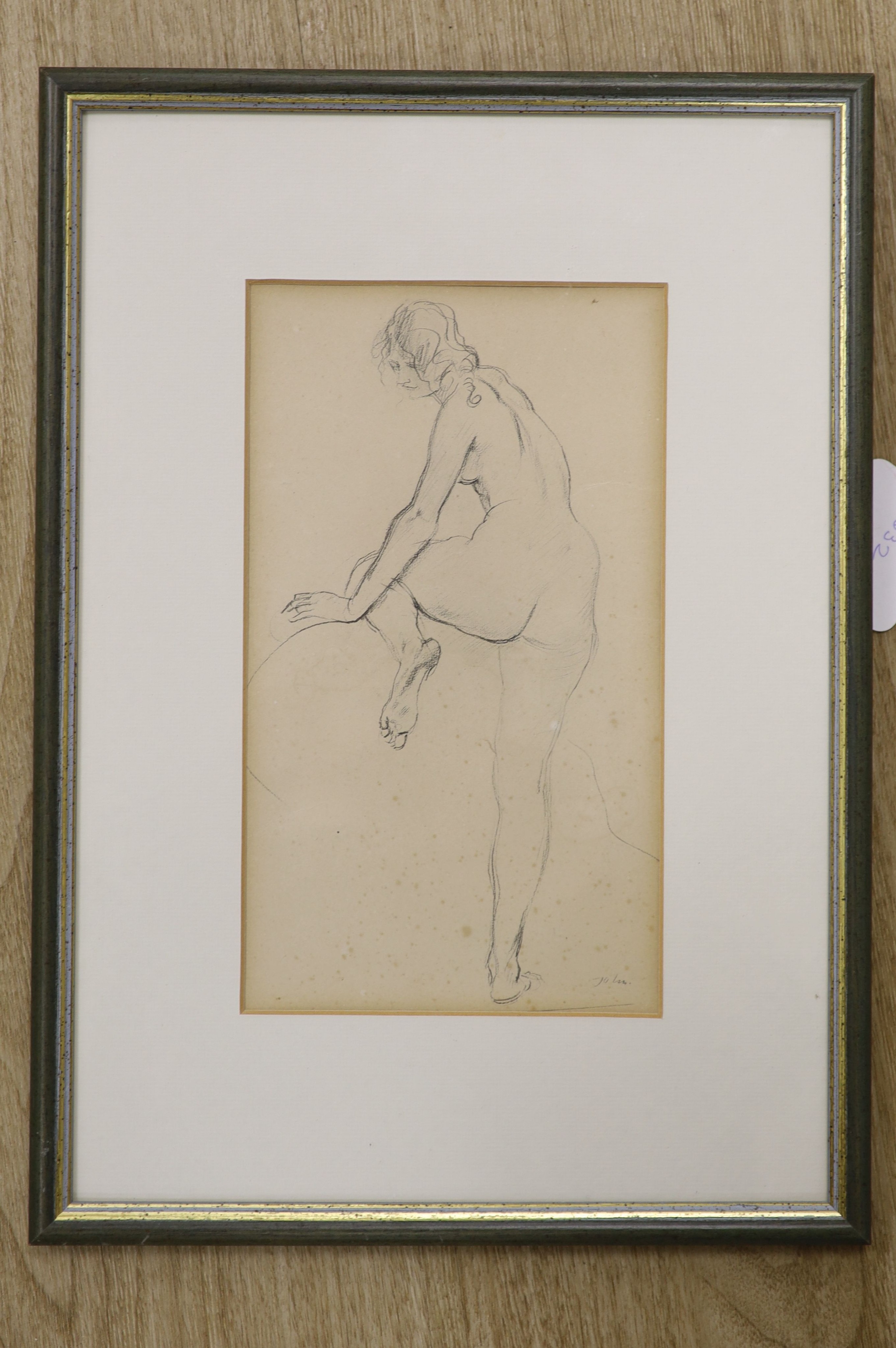 Augustus John (1878-1961), lithograph, Study of a female nude, 22 x 13cm